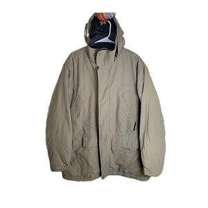 LL Bean 90s Men's Parka Large Beige Thinsulate Polartec 0UU64 EUC